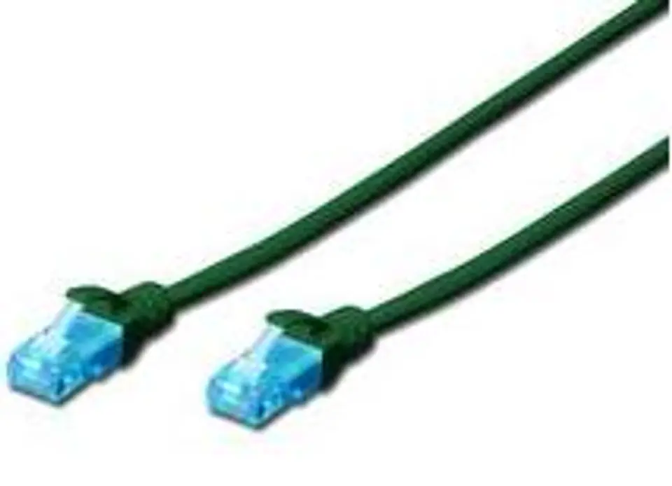 ⁨DIGITUS Cat5e U/UTP 3 m Zielony 3 Patchcord⁩ w sklepie Wasserman.eu