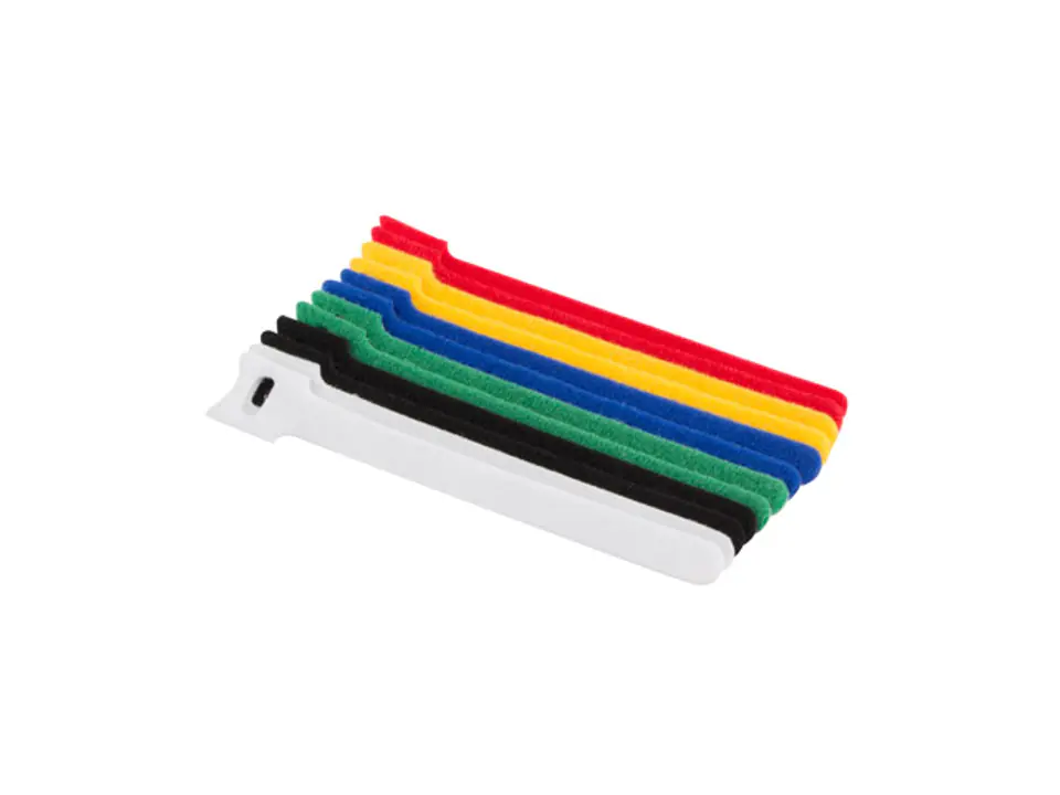 ⁨Organizer kabli - rzep 12mm x 15cm multicolor 12 sztuk⁩ w sklepie Wasserman.eu