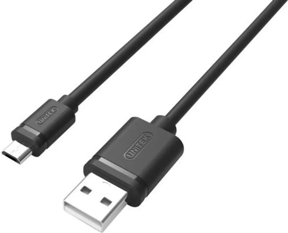 ⁨UNITEK Y-C435GBK USB cable 3 m USB 2.0 USB A Micro-USB B Black⁩ at Wasserman.eu