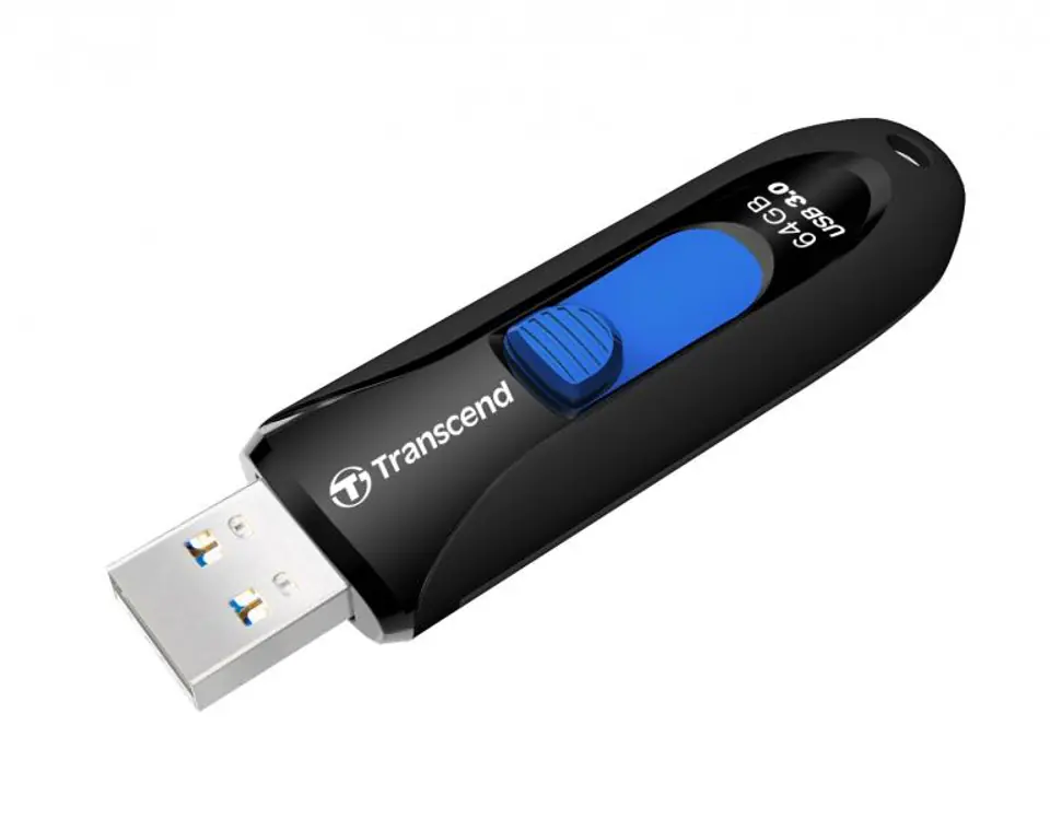 ⁨Pendrive (USB stick) TRANSCEND 64 GB USB 3.0 Black⁩ at Wasserman.eu