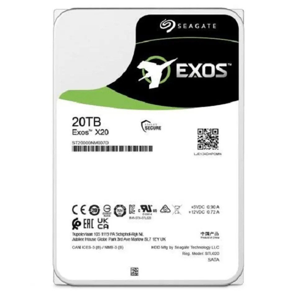 ⁨Dysk twardy SEAGATE Exos 20 TB 3.5" ST20000NM007D⁩ w sklepie Wasserman.eu