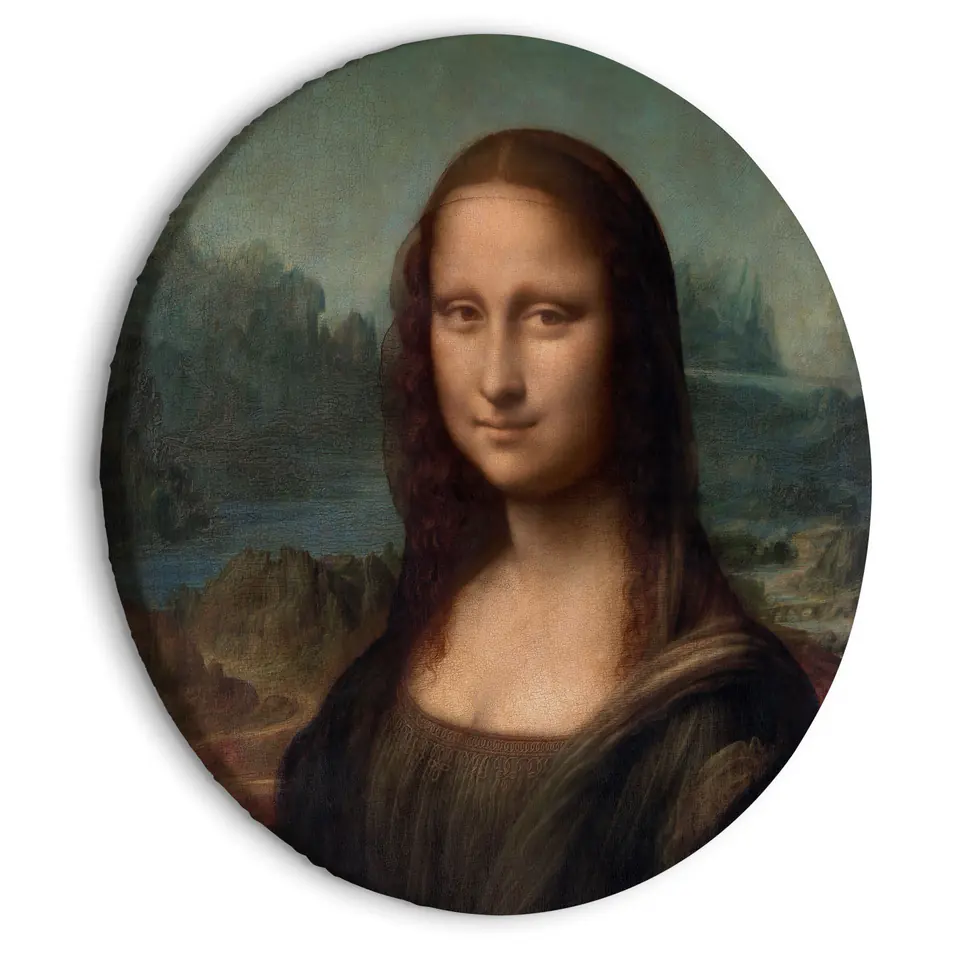 ⁨Obraz okrągły - Gioconda (Leonardo da Vinci) (rozmiar 60x60, wykończenie )⁩ w sklepie Wasserman.eu