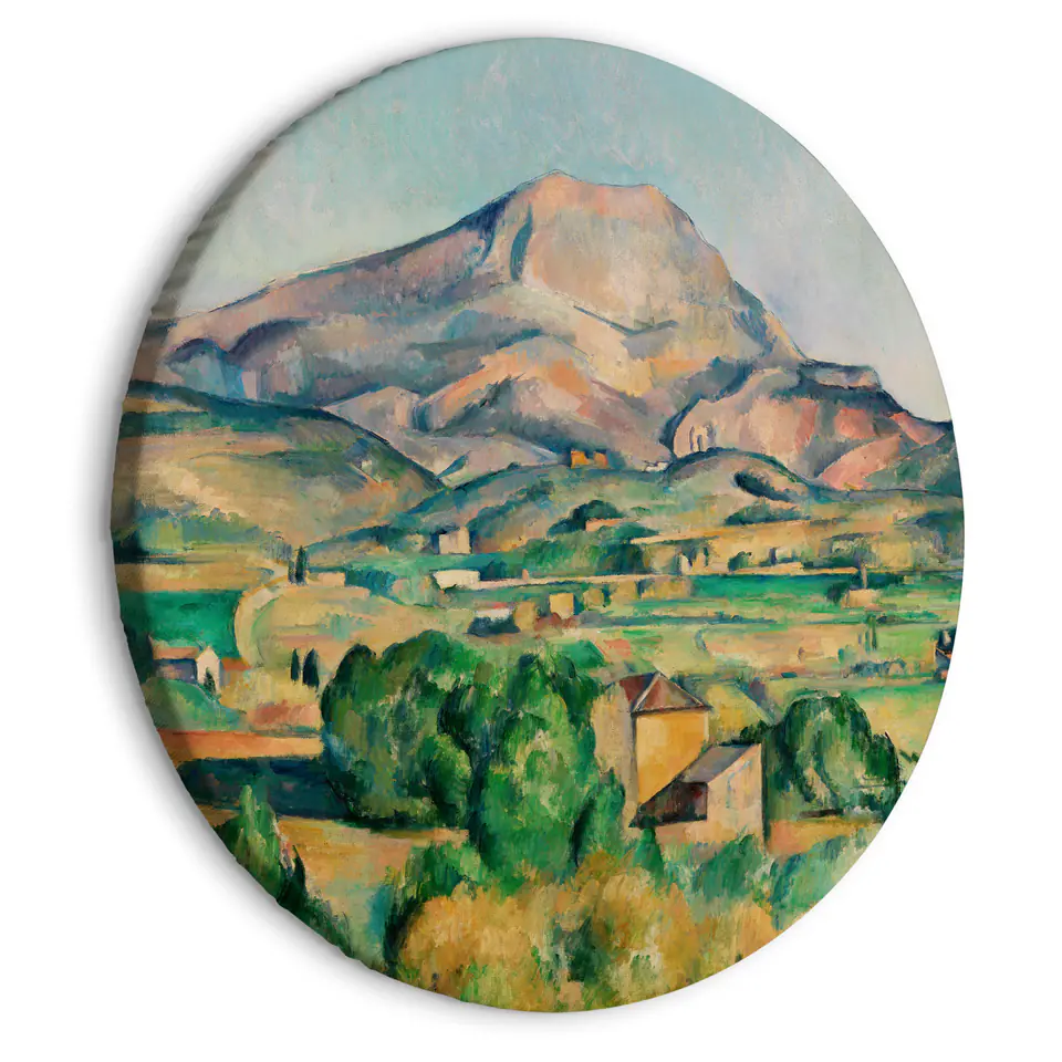 ⁨Obraz okrągły - Góra Sainte-Victoire (Paul Cézanne) (rozmiar 80x80, wykończenie )⁩ w sklepie Wasserman.eu