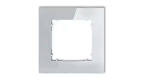 ⁨ICON Ramka uniwersalna pojedyncza kwadratowa - efekt szkła (ramka: szara spód: biały) 15-0-IRSK-1⁩ w sklepie Wasserman.eu