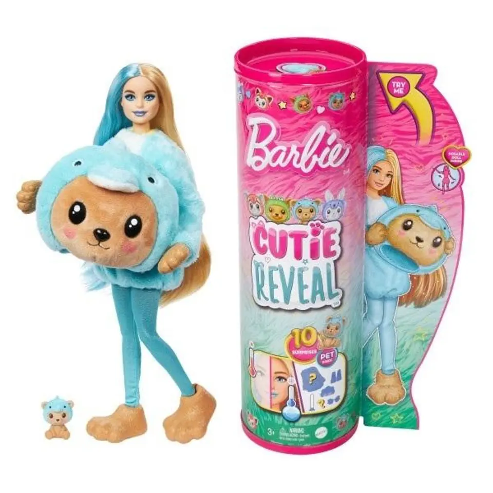 ⁨Barbie Lalka Cutie Reveal Miś-Delfin HRK25 MATTEL⁩ at Wasserman.eu