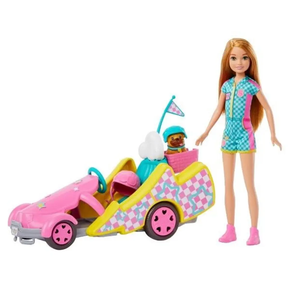 ⁨PROMO Barbie Go-Kart Stacie Movie Vehicle & HRM08 MATTEL Doll⁩ at Wasserman.eu