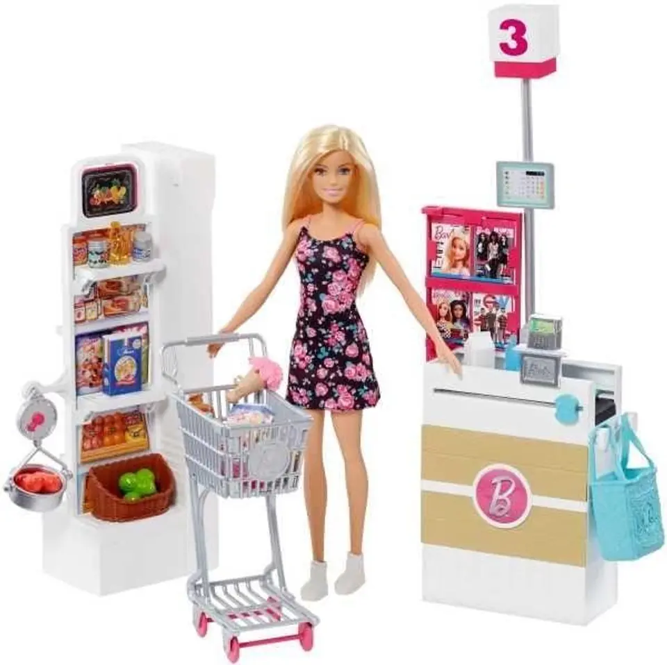 ⁨Barbie Supermarket z lalką FRP01⁩ w sklepie Wasserman.eu