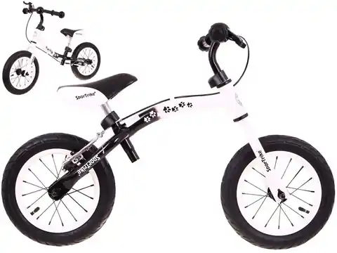 ⁨Rowerek biegowy dla dzieci Boomerang SporTrike Biały Nauki jazdy + Zmienny układ ramy⁩ w sklepie Wasserman.eu