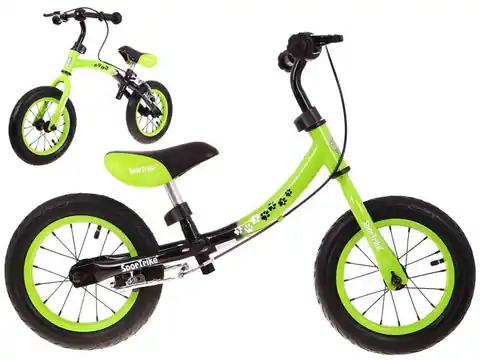 ⁨Rowerek biegowy dla dzieci Boomerang SporTrike Zielony Nauki jazdy + Zmienny układ ramy⁩ w sklepie Wasserman.eu