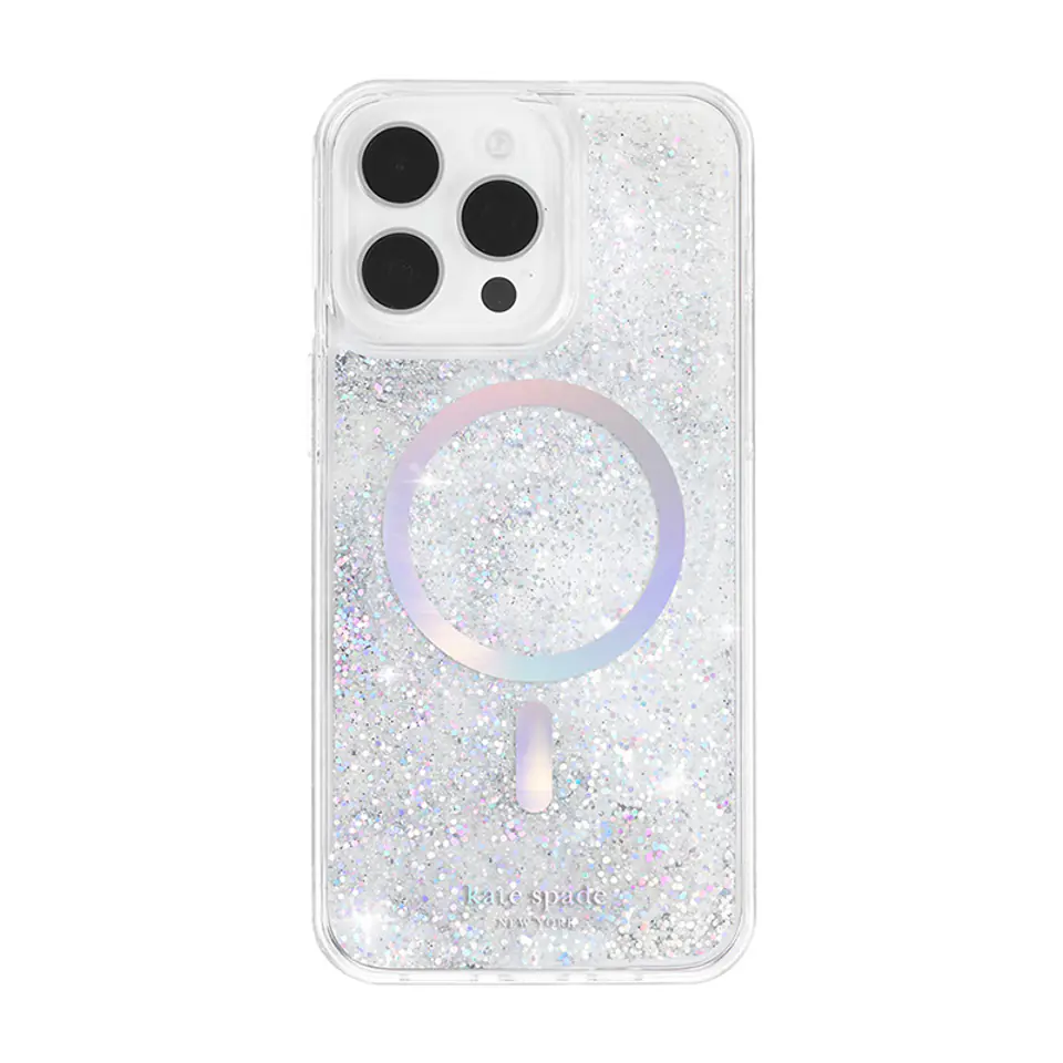 ⁨Kate Spade New York Liquid Glitter MagSafe - Etui iPhone 15 Pro (Opal Iridescent)⁩ w sklepie Wasserman.eu