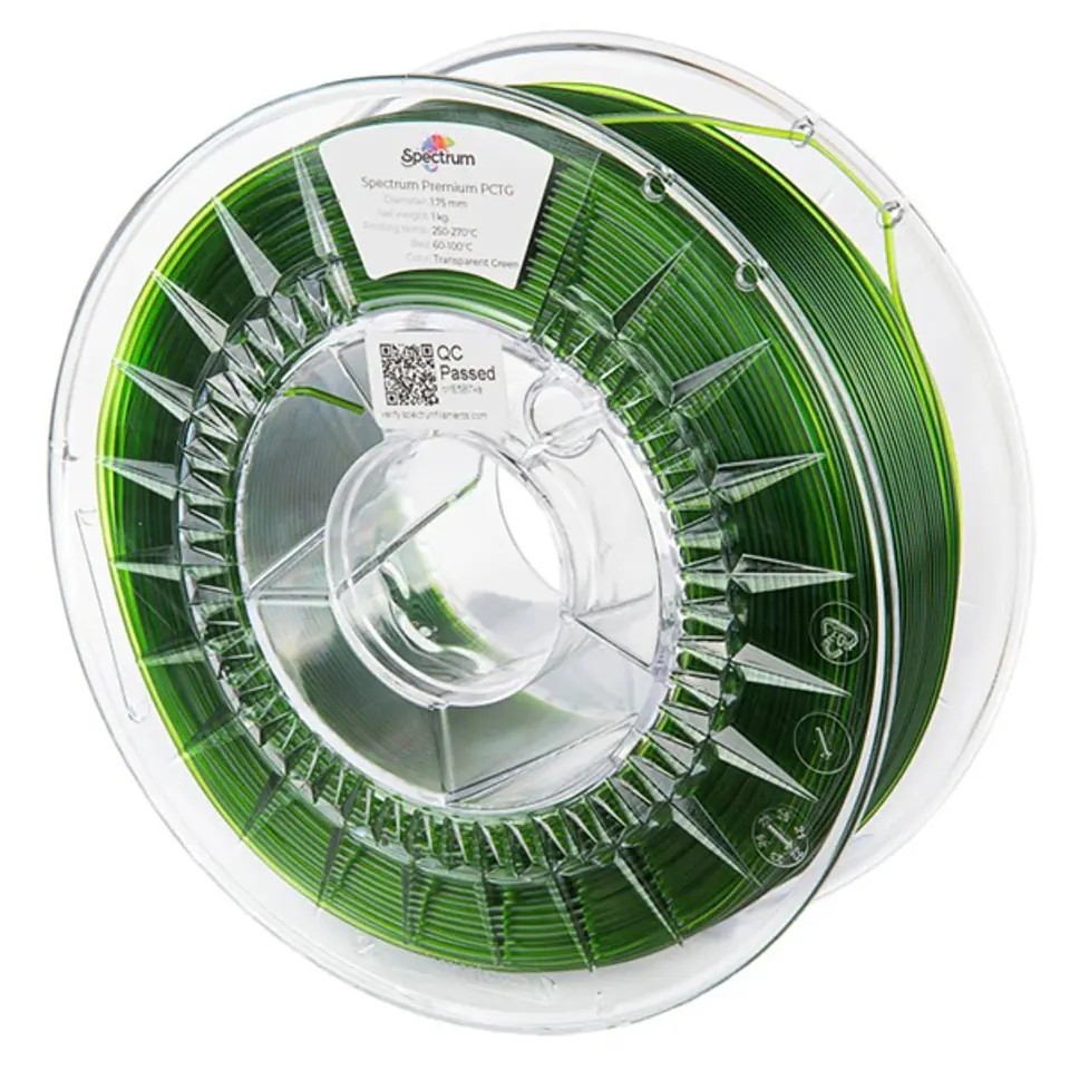 ⁨Spectrum 3D filament, Premium PCTG, 1,75mm, 1000g, 80735, transparent green⁩ w sklepie Wasserman.eu