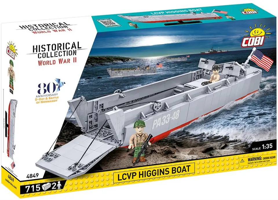 ⁨COBI 4841 Historical Collection WWII LCVP Higgins Boat 715 Bricks⁩ at Wasserman.eu