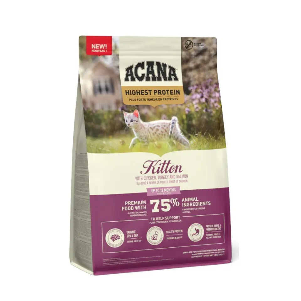 ⁨ACANA KITTEN Chicken, turkey, salmon - dry cat food - 1.8 kg⁩ at Wasserman.eu