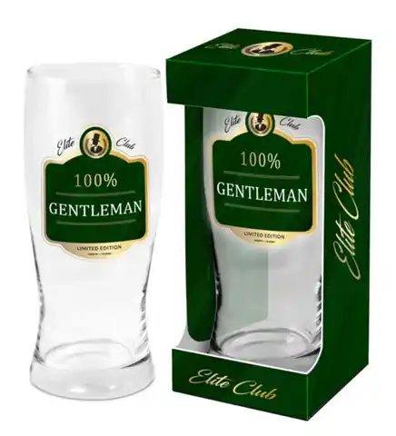 ⁨Elite Club - szklanka do piwa 500 ml - 100% Gentleman⁩ w sklepie Wasserman.eu