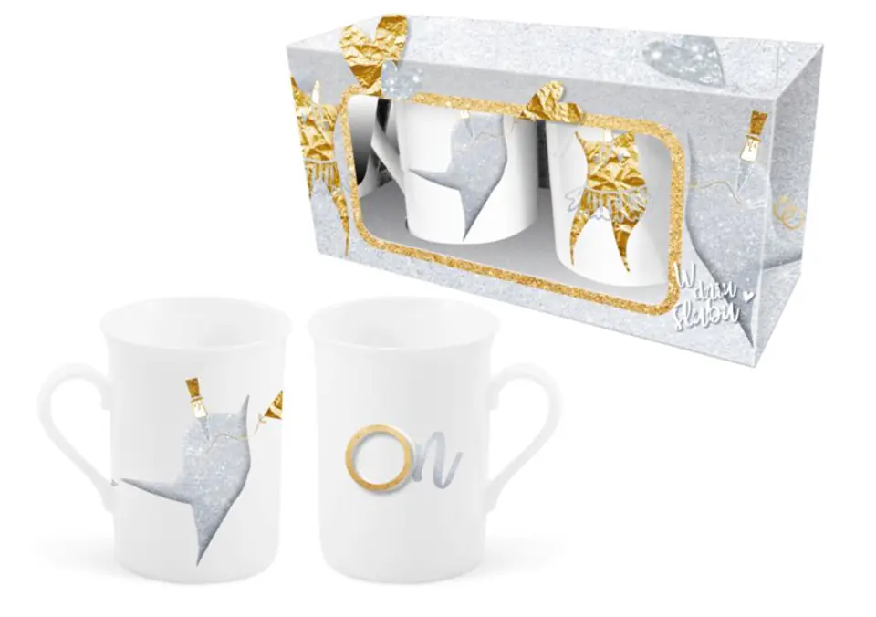 ⁨Wedding Mug Set - He / She⁩ at Wasserman.eu