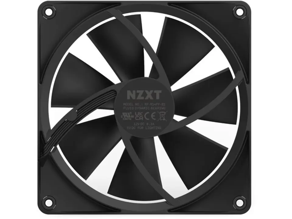 ⁨NZXT F140 RGB Computer case Fan 14 cm Black 1 pc(s)⁩ at Wasserman.eu