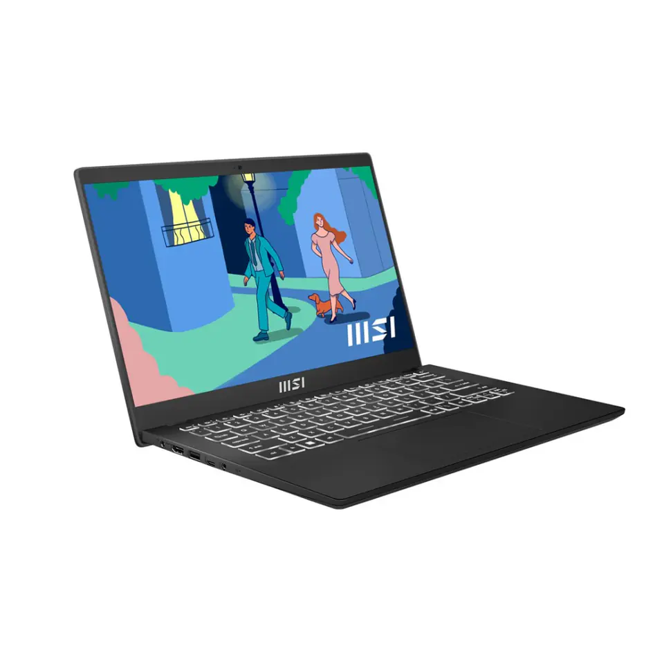 ⁨MSI Modern 14 C12MO-868PL Laptop 35.6 cm (14") Full HD Intel® Core™ i5-1235U 16 GB DDR4-SDRAM 512 GB SSD Wi-Fi 6 (802.11ax) Windows 11 Home Black⁩ at Wasserman.eu