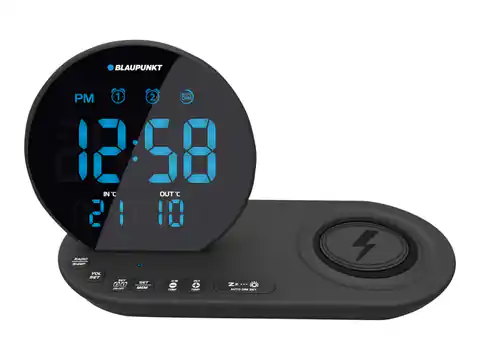 ⁨Blaupunkt CR85BK alarm clock Digital alarm clock Black⁩ at Wasserman.eu