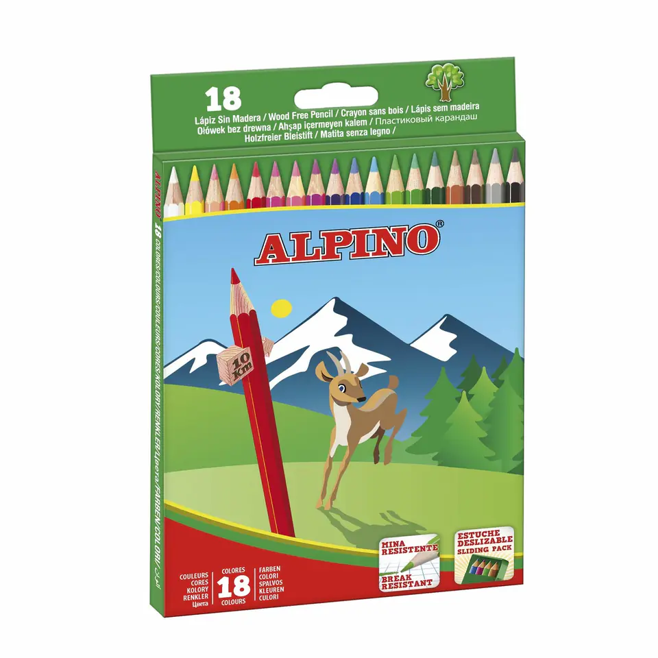 ALPINO Kredki ołówkowe klasyczne 18 kolorów w sklepie Wasserman.eu