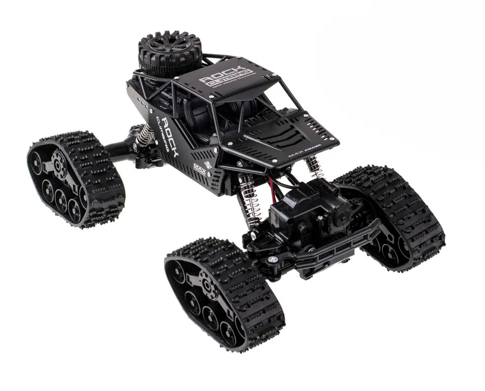 ⁨Samochód zdalnie sterowany na pilota RC Rock Crawler 4x4 LHC012 auto 2w1 czarny⁩ w sklepie Wasserman.eu