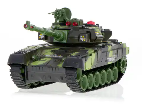 ⁨Czołg zdalnie sterowany na pilota RC War Tank 9993 2.4 GHz kamuflaż leśny⁩ w sklepie Wasserman.eu