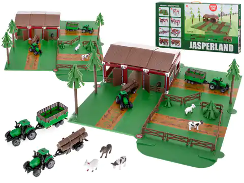 ⁨Farma zagroda do zabawy zwierzątka traktor JASPERLAND⁩ w sklepie Wasserman.eu