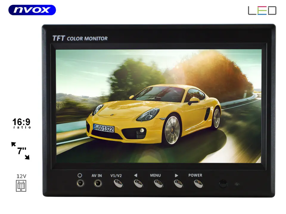 ⁨NVOX HT 970 Car Reversing Monitor or Headrest LCD 7inch AV Monitoring... (NVOX HT⁩ at Wasserman.eu