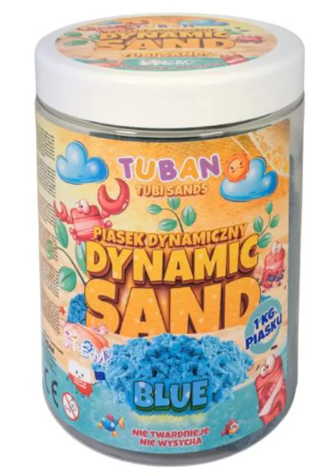 ⁨TUBAN Piasek dynamiczny 1kg niebieski⁩ w sklepie Wasserman.eu