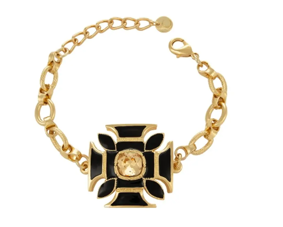 ⁨Bransoletka z krzyżem maltańskim z kolekcji Maltese (B23/JES/31Au)⁩ w sklepie Wasserman.eu