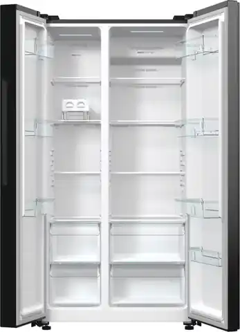 ⁨Gorenje NRR9185EABXL side-by-side refrigerator Freestanding 550 L E Black⁩ at Wasserman.eu