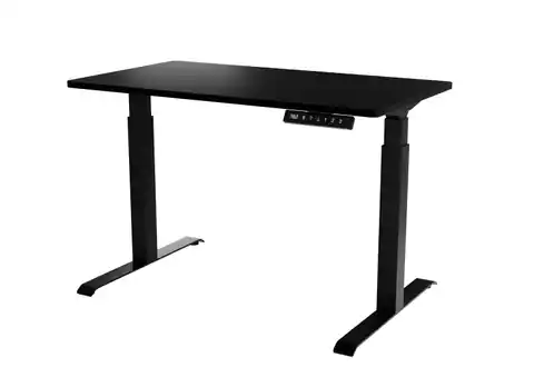 ⁨Desk with electric height adjustment MOON 121x67x72-120 black⁩ at Wasserman.eu
