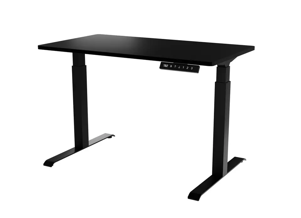 ⁨Desk with electric height adjustment MOON 121x67x72-120 black⁩ at Wasserman.eu