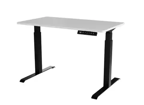 ⁨Desk with electric height adjustment MOON 121x67x72-120 Black/White⁩ at Wasserman.eu