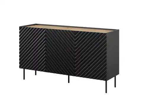 ⁨3D2SZ ONDA chest of drawers 150x45x85 black⁩ at Wasserman.eu