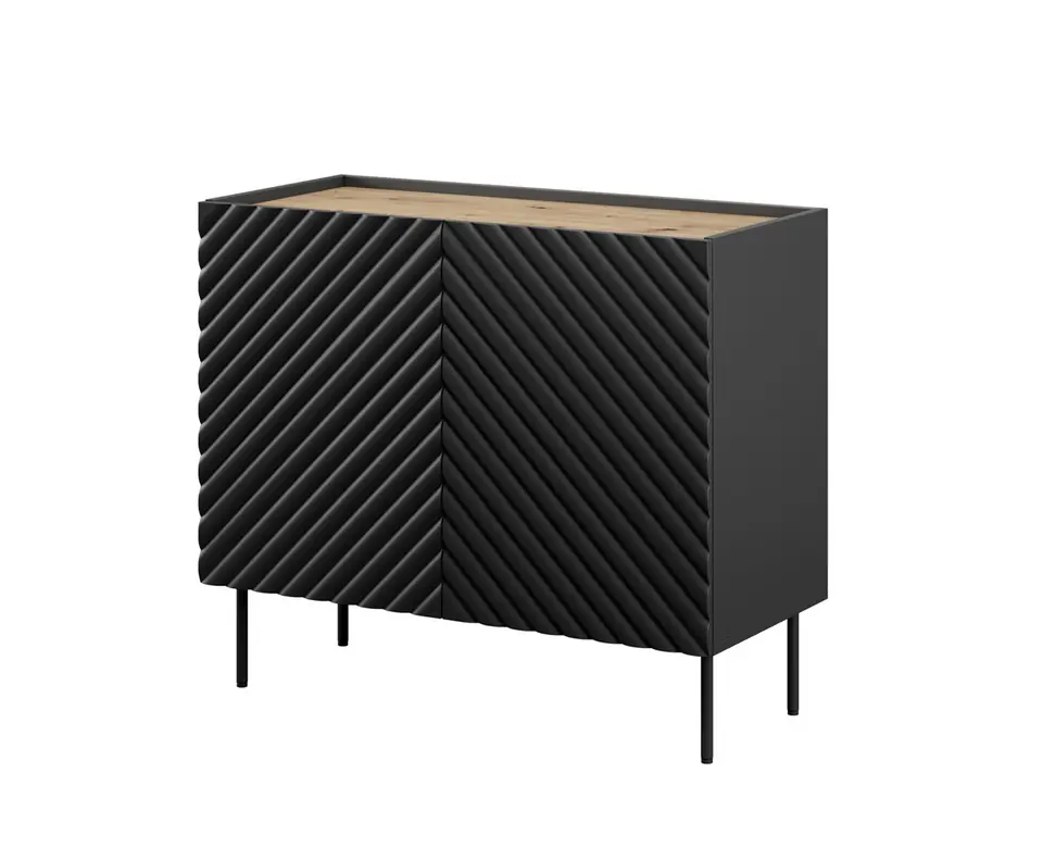 Komoda 2D ONDA 98x45x85 czarny w sklepie Wasserman.eu