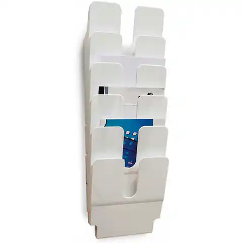 ⁨Pojemnik na ulotki A4 pionowy biały FLEXIPLUS 6 1700008011 DURABLE⁩ w sklepie Wasserman.eu