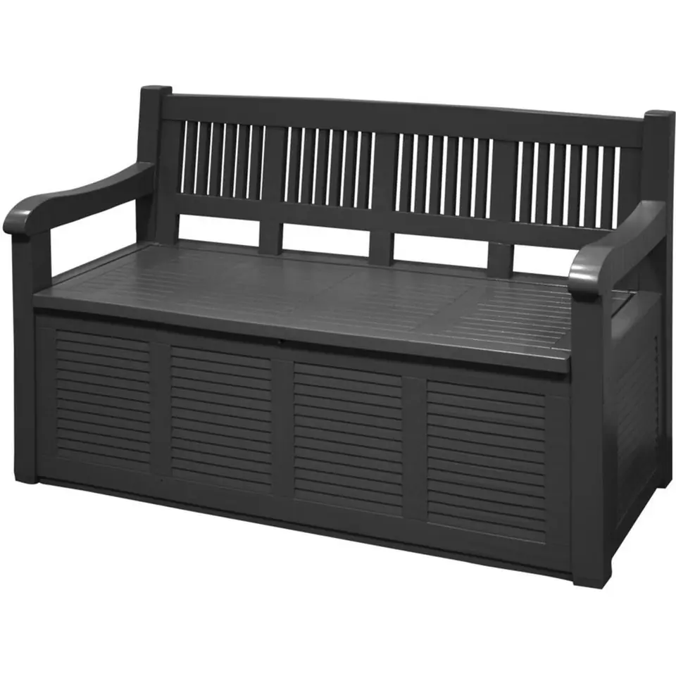 ⁨Garden bench with chest⁩ at Wasserman.eu