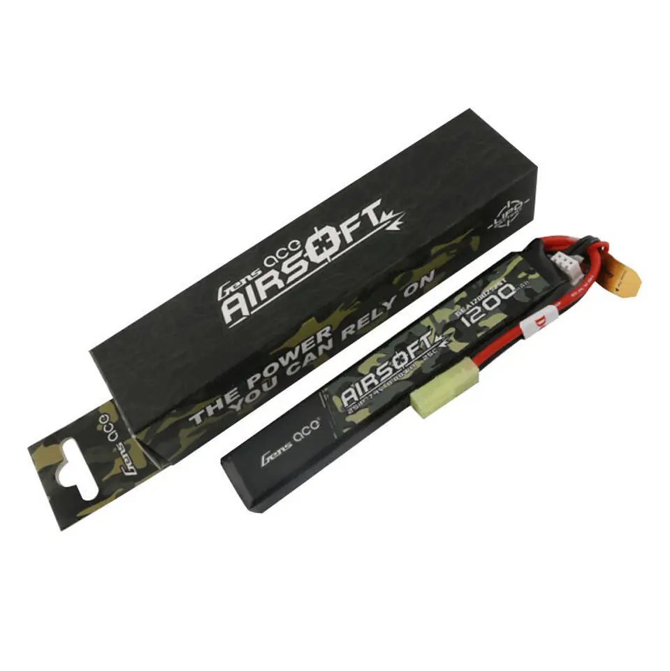 ⁨Bateria Lipo GENS ACE AIRSOFT GUN 1200mAh 7.4V 2S1P 25C⁩ w sklepie Wasserman.eu