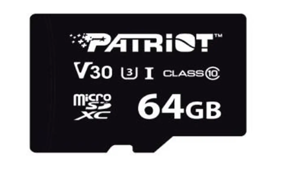 ⁨Patriot VX Series 64GB MicroSDXC V30 Class 10 UHS-I U3 4K UHD Memory Card PSF64GVX31MCX⁩ at Wasserman.eu