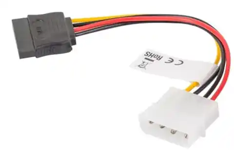 ⁨Power cable LANBERG SATA 15-pin - Molex 4-pin 0.15m. CA-HDSA-10CU-0015⁩ at Wasserman.eu