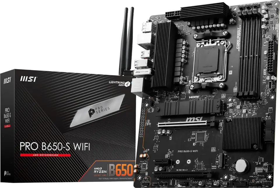 ⁨Płyta główna MSI PRO B650-S WIFI AM5 ATX⁩ w sklepie Wasserman.eu