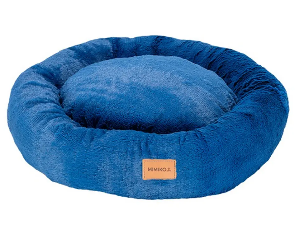 ⁨MIMIKO Pets Legowisko Shaggy okrągłe XL 75cm chabrowe⁩ w sklepie Wasserman.eu