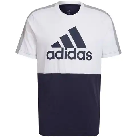 ⁨Koszulka adidas M CB T M (kolor Biały. Granatowy, rozmiar M)⁩ w sklepie Wasserman.eu