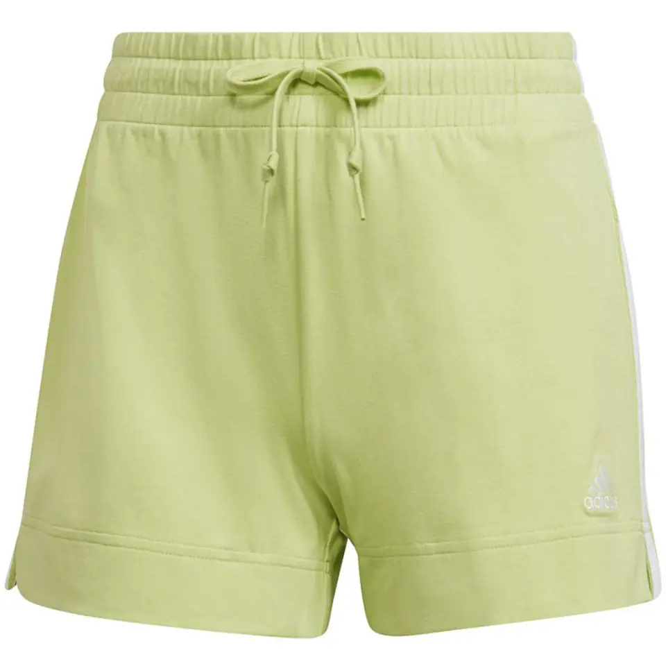 ⁨Spodenki adidas Essentials Slim 3-Stripes Shorts W (kolor Zielony, rozmiar L)⁩ w sklepie Wasserman.eu