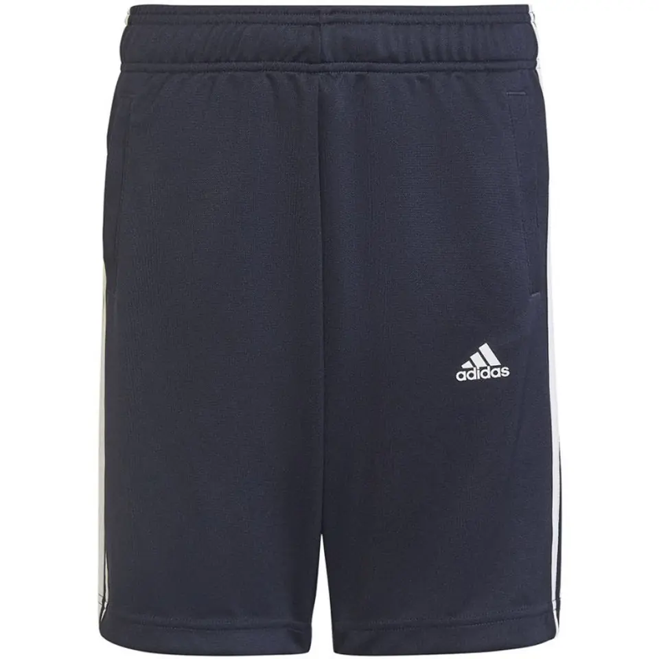 ⁨Spodenki adidas Designed 2 Move 3-Stripes Shorts Jr HN8 (kolor Granatowy, rozmiar 128cm)⁩ w sklepie Wasserman.eu