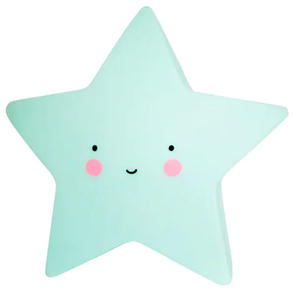Lampka nocna gwiazda duża błękitna CUTE w sklepie Wasserman.eu