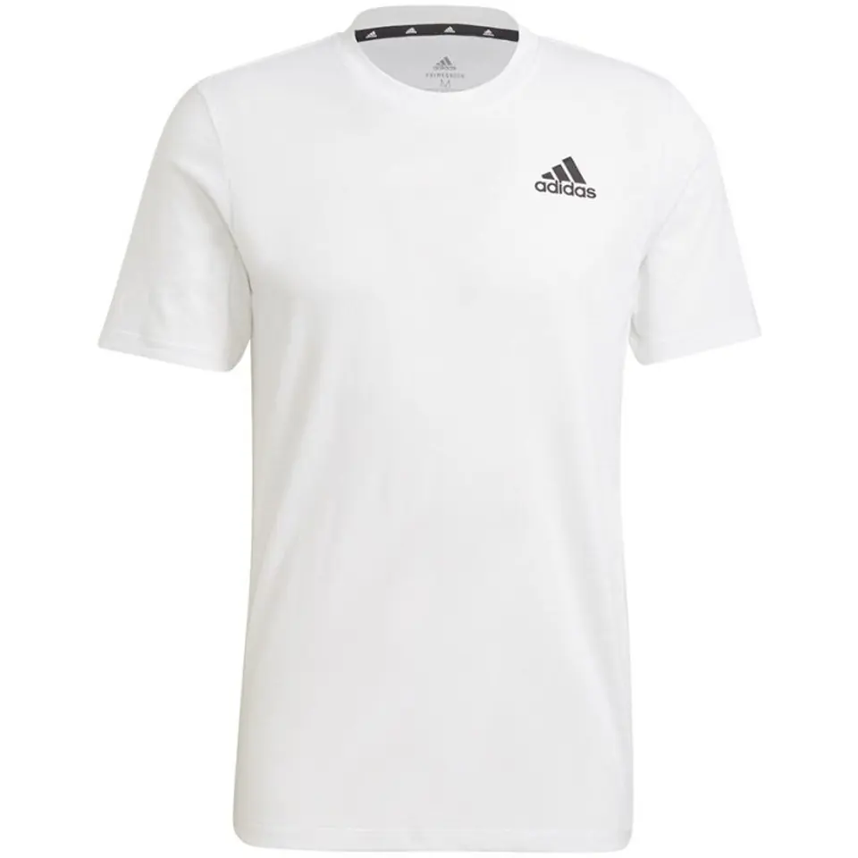 ⁨Koszulka adidas Aeroready Designed 2 Move Sport Tee M GR0 (kolor Biały, rozmiar L)⁩ w sklepie Wasserman.eu