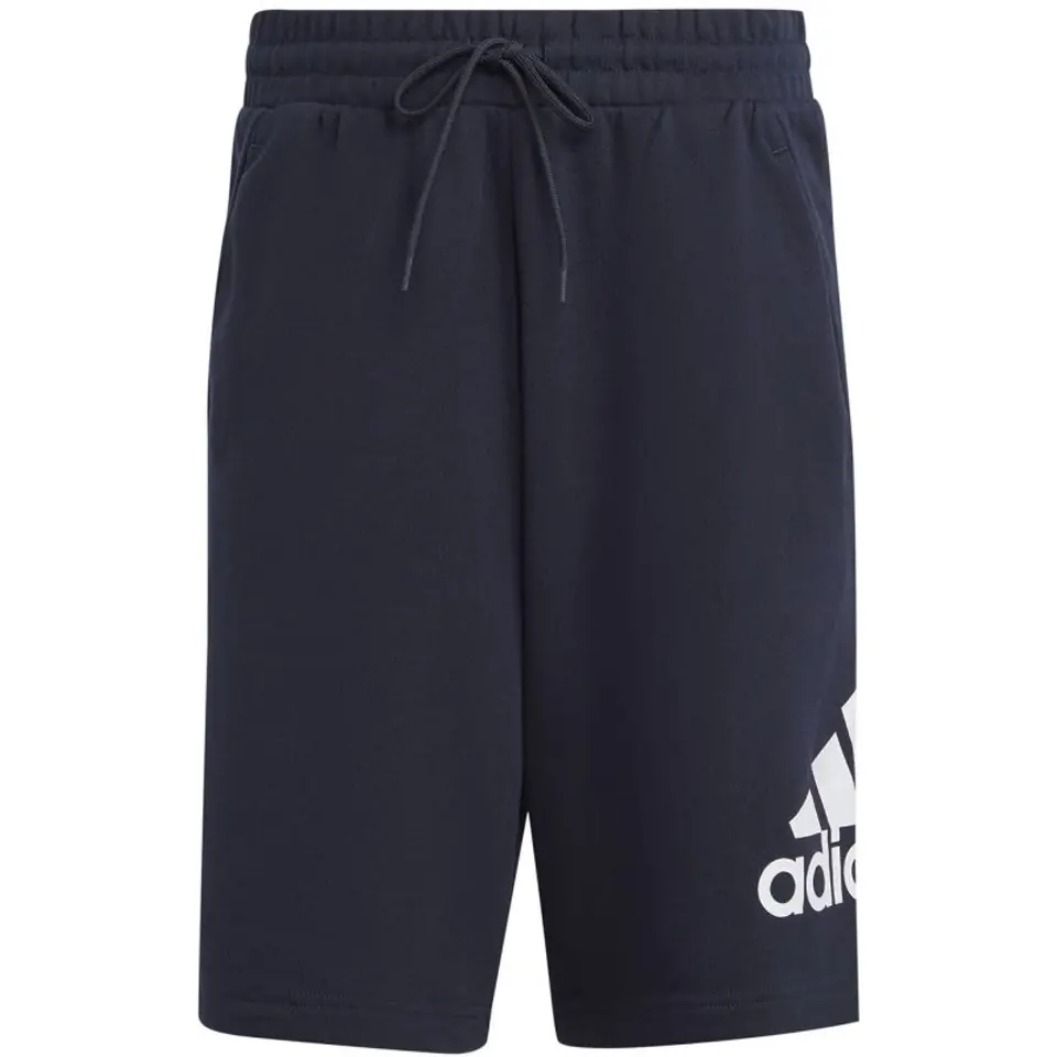 ⁨Spodenki adidas Essentials Big Logo French Terry M (kolor Granatowy, rozmiar L)⁩ w sklepie Wasserman.eu