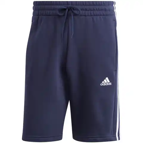 ⁨Spodenki adidas Essentials Fleece 3-Stripes Shorts M (kolor Granatowy, rozmiar S)⁩ w sklepie Wasserman.eu