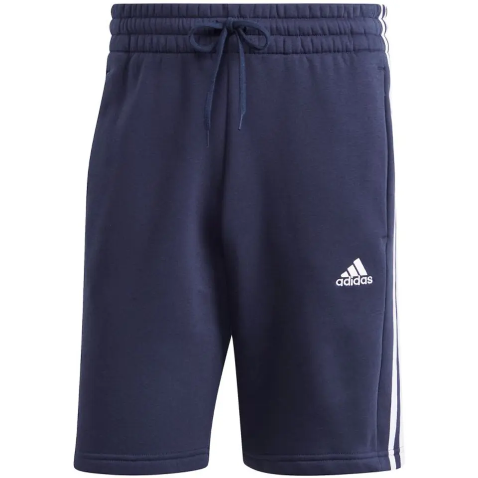 ⁨Spodenki adidas Essentials Fleece 3-Stripes Shorts M (kolor Granatowy, rozmiar L)⁩ w sklepie Wasserman.eu